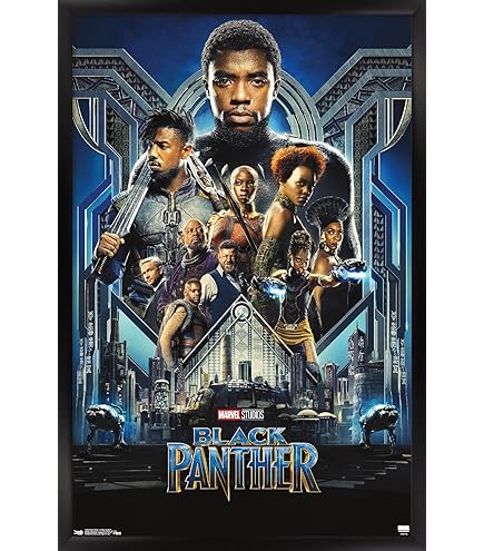 Póster De La Película Black Panther Impresión De Arte En - México