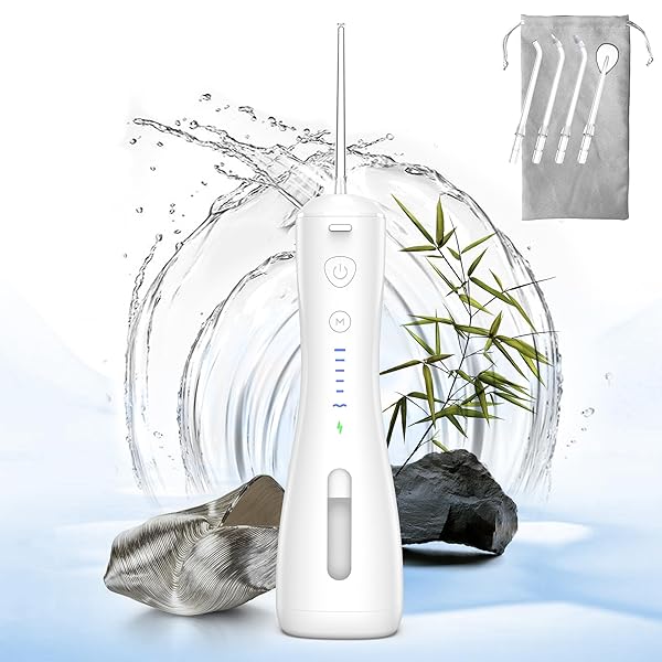 WATER FLOSSER [DENTAL CORDLESS PORTABLE] 6 MODES &...