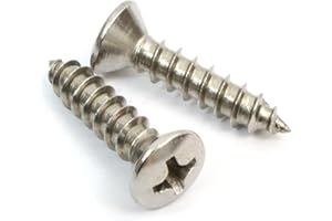 Bolt Dropper 8 x 3/4" Stainless Steel (100 Pack) Oval Head Wood Screws 18-8 (304) Corrosion Resistant Commercial Grade Oval Head Choose Size & Type