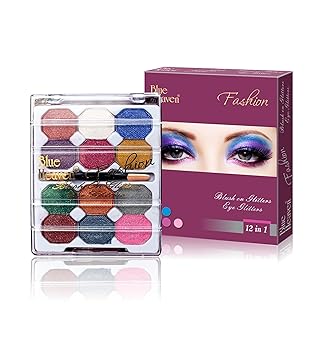 Blue Heaven 12x1 Fashion Eye Shadow, Multicolor, 10g