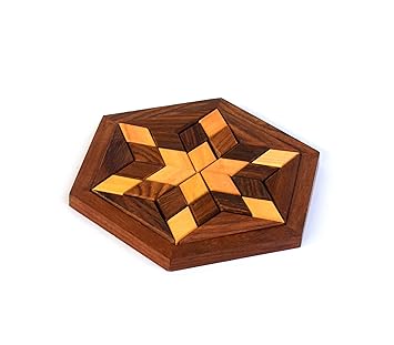 Wooden Puzzle Games Set - 3D Puzzles Pedagogical Board Brain Teaser Games for Kids by-Wigano