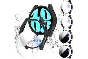 Suoman 4+4 Pack for Samsung Galaxy Watch 6 40mm Case + Privacy Screen Protector+HD Screen Protector+ All-Round PC Matte Prote