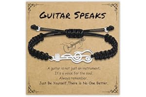 SmileBelle Music Gifts for Men and Women, Guitar Bracelets Guitar Gifts Taylor Quotes Merch with Charms, Marching Band Jewelr