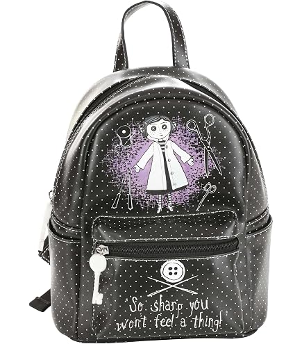 Amazon.com | Loungefly Coraline Icons Mini Backpack BLACK NONE