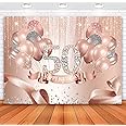 Sensfun Happy 50th Birthday Backdrop Rose Gold Diamonds Fabulous 50th Birthday Background Glitter Balloons Fifty Years Old Age Women Birthday Party Banner Decorations Supplies 7x5ft