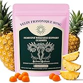 Fravonique Probiotic Gummies for Women - Support for Feminine Wellness, pH Balance, Probiotic Formula, Gluten-Free, Vegan, Tropical Pineapple Flavor, 60 Gummies (30 Servings)