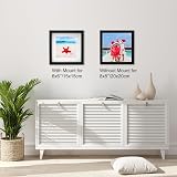 YiPinYin 8x8 Inch Photo Frame Set of 3 with Double Mounts 6x6 In Square Frames view 3