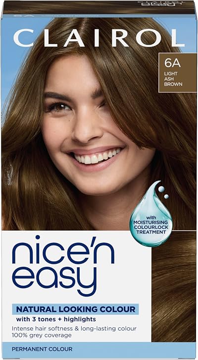 Clairol Nice'n Easy Crème Hair Dye 6A Light Ash Brown Oil Infused 1 Count