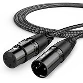 DUKABEL Microphone Cable, XLR to XLR Male to Female - 8Feet/2.4Meter | XLR Male to female, Gold-plated 3 pins, Cotton &amp; Nylon Braided, OFC Copper, for Speaker, PA System, Recording Studio