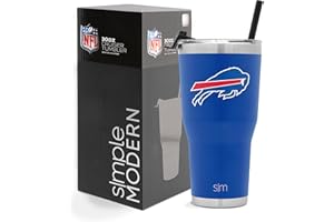 Simple Modern Officially Licensed NFL Tumbler with Flip Lid and Straw Insulated Stainless Steel Cup | Cruiser Collection | 30oz