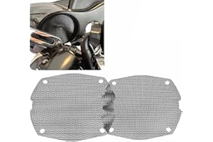 TDZ MOTO TDZ 1996-2013 Replacement Front Mesh Speaker Grill Cover panels Fits for Harley Touring Electra Glide FLHT Street Glide FLHX Ultra Limited (Black)