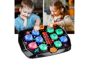 Ivtivfu Whack A Mole Game for Toddlers (Black), Best Toys for 3, 4, 5, 6, 7, 8 Years Old Boys and Girls, Interactive Educational Toys with Sound and Light, Birthday Gift for Kids, PK Mode.