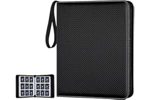 GERMUN Trading Card Binder, 900 Pockets Card Binder, 9-Poccket Sided Pocket Sports Card Binder, Premium Card Binders Compatible with MTG, TCG, Baseball Cards(Carbon Black)