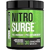 NITROSURGE Pre Workout Supplement - Endless Energy, Instant Strength Gains, Clear Focus, Intense Pumps - Nitric Oxide Booster