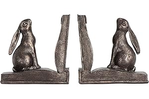 Creative Co-Op Bunny Rabbit Bookends, Set of 2, Bronze Finish