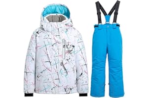 HOTIAN Boys Ski Jacket Snow Jacket Pants Suits Windproof Waterproof Winter Coats