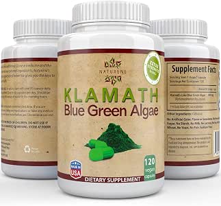 Klamath Blue Green Algae Capsules - 500mg Organic Superfood Supplement - 2 Bottles 9 thumbnail image