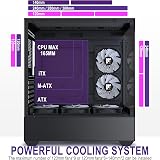 FOIFKIN F1 ATX PC Case with 6 ARGB PWM Fans, Type-C, Black view 4