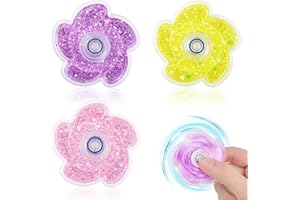 Yrissmiss 3Pcs Fidget Spinner,Fidget Toys for Adults Kids Anxiety,ADHD Autism Sensory Toys,Stress Relief Fingertip Gyros,Portable Desk Toys Bag Stuffers,Easter Party Favors Gifts Classroom Prizes(A)