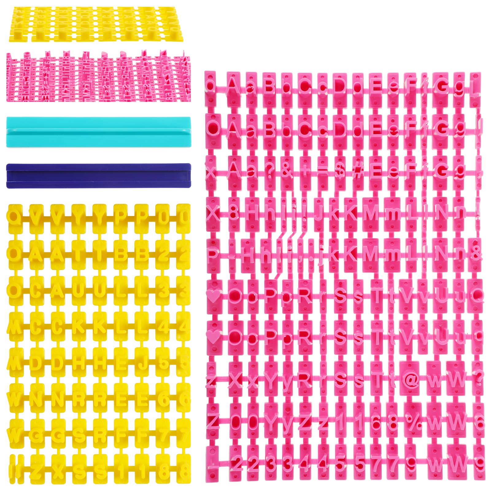 Photo 1 of 225 Pcs Alphabet Number Symbols Cookie Cutters Set, Letter Stamps for Clay, Cookie Stamps Fondant Embosser Letter Stamp for DIY Cake Chocolate Baking Clay Biscuit