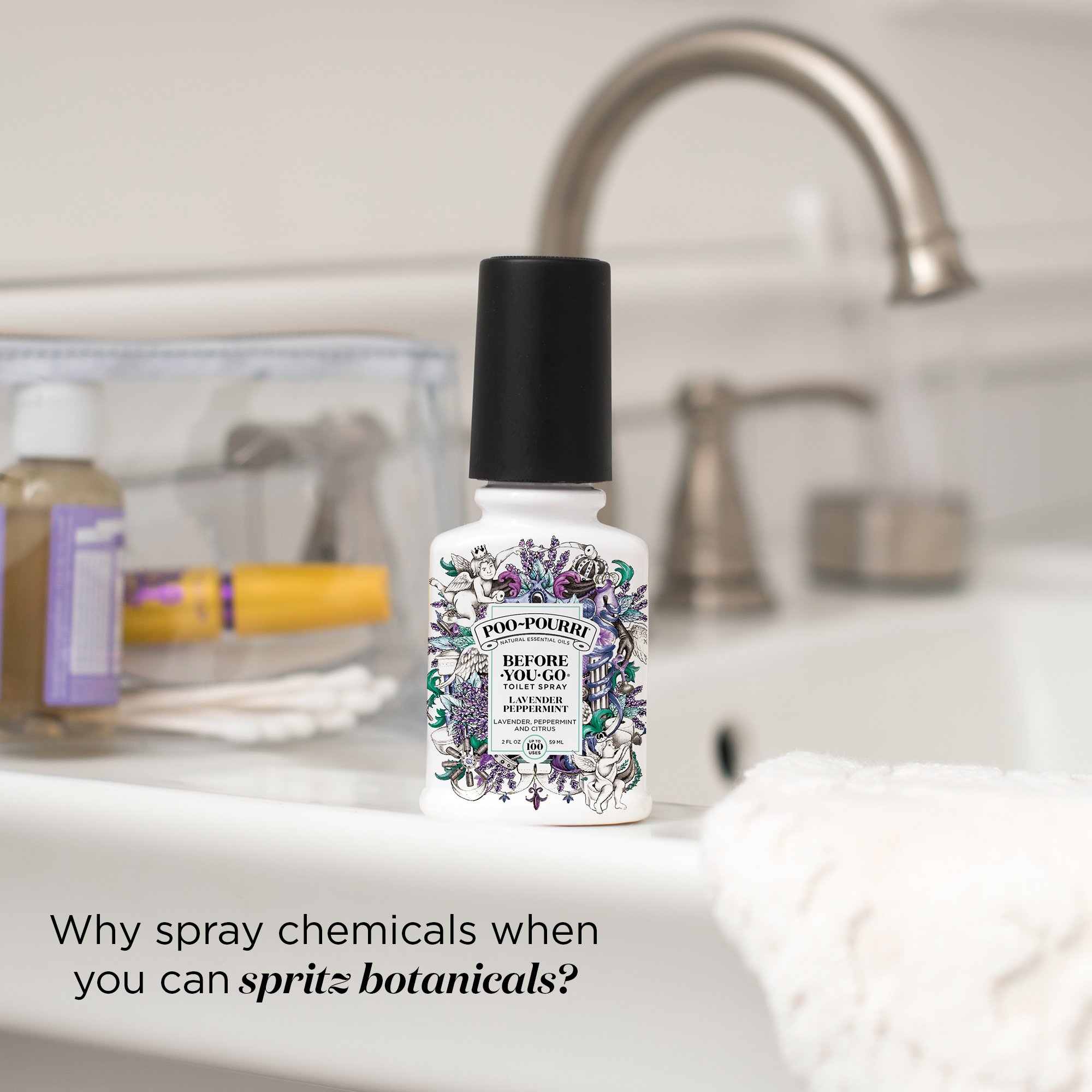 poo-pourri before-you-goトイレスプレーボトル、2オンス、Smoky Woods 2 oz LVP-002-CB