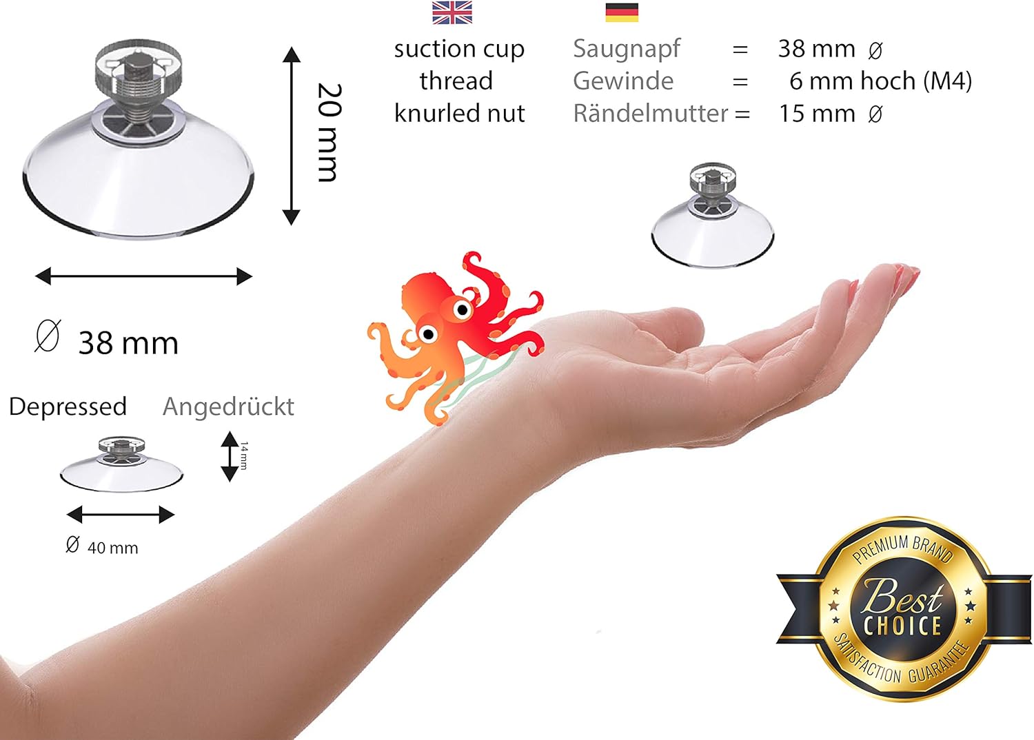 Almacenamiento y organización 40MM Ganchos de Ventosa extra fuerte para