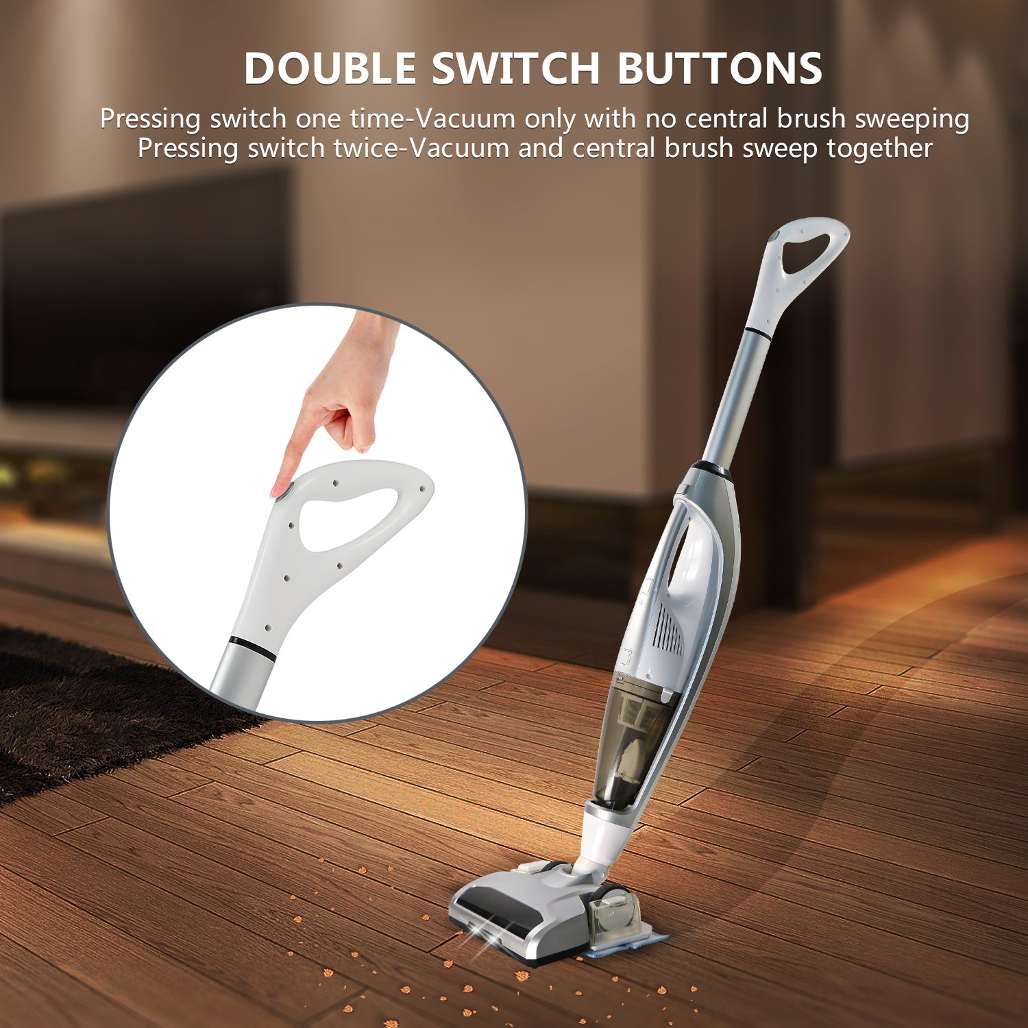 Cordless Upright Bagless Vacuums Cleaner，Mopping Sweeping,Dust Cleaning 3 in 1 rechargeable multifunctional thin Carpet Sweeper