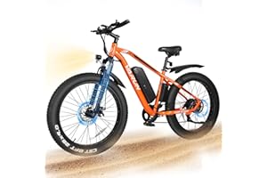 VARUN M26-2 Pro Electric Bike for Adults - Peak 750W/1000W Motor ebikes -Fat Tire EBike Up to 25MPH/28MPH 60+/90+ Miles with 48V 13AH/15AH Removable Battery - 26" ebikes,7-Speed, Lockable Suspension