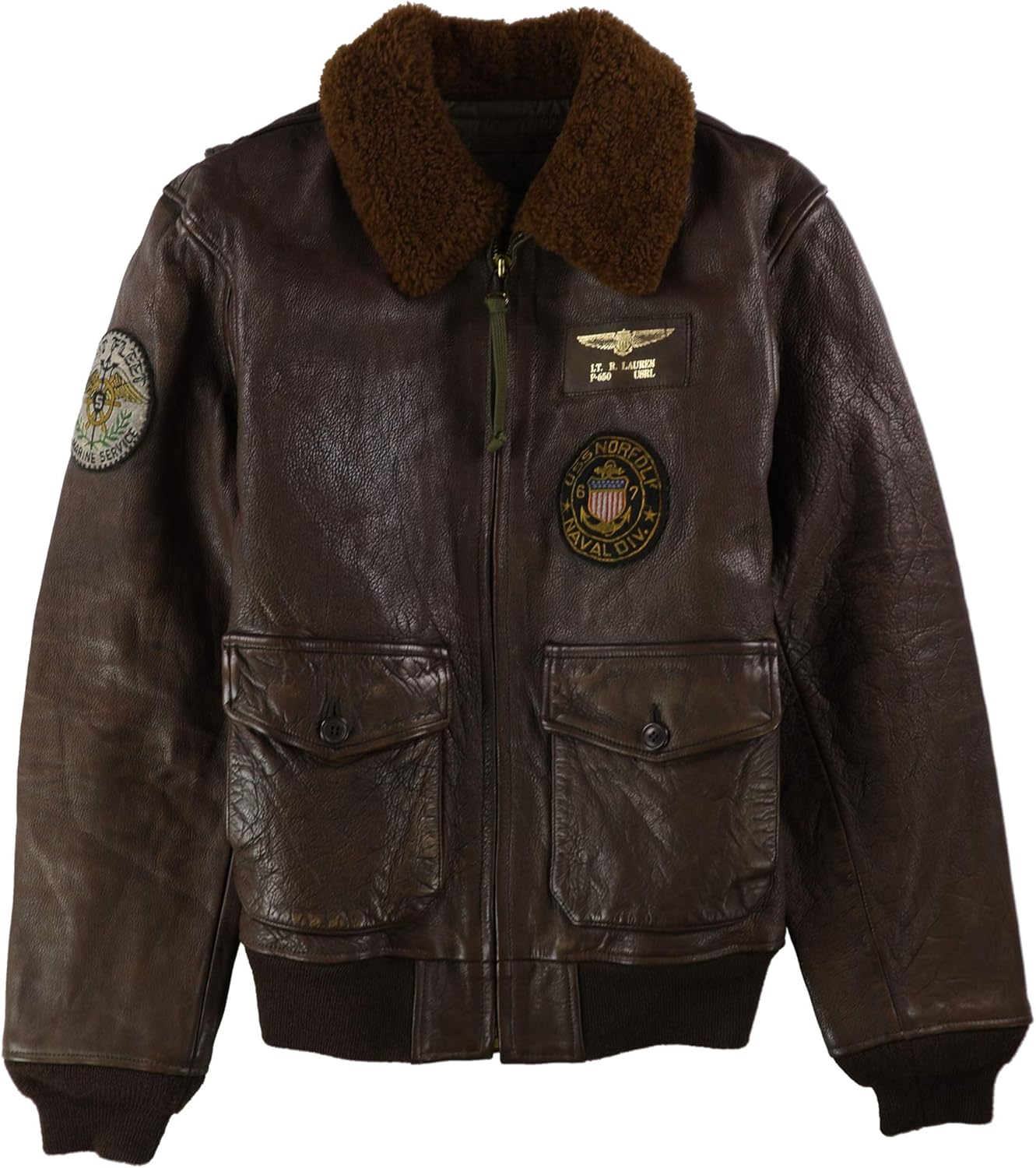 ralph lauren men's leather bomber jackets