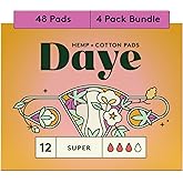 Daye Organic Hemp Fiber Menstrual Pads (Super 48)