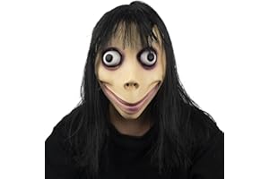 PartyHop Scary Momo Mask Creepy Halloween Latex Cosplay Costume for Kids and Adult