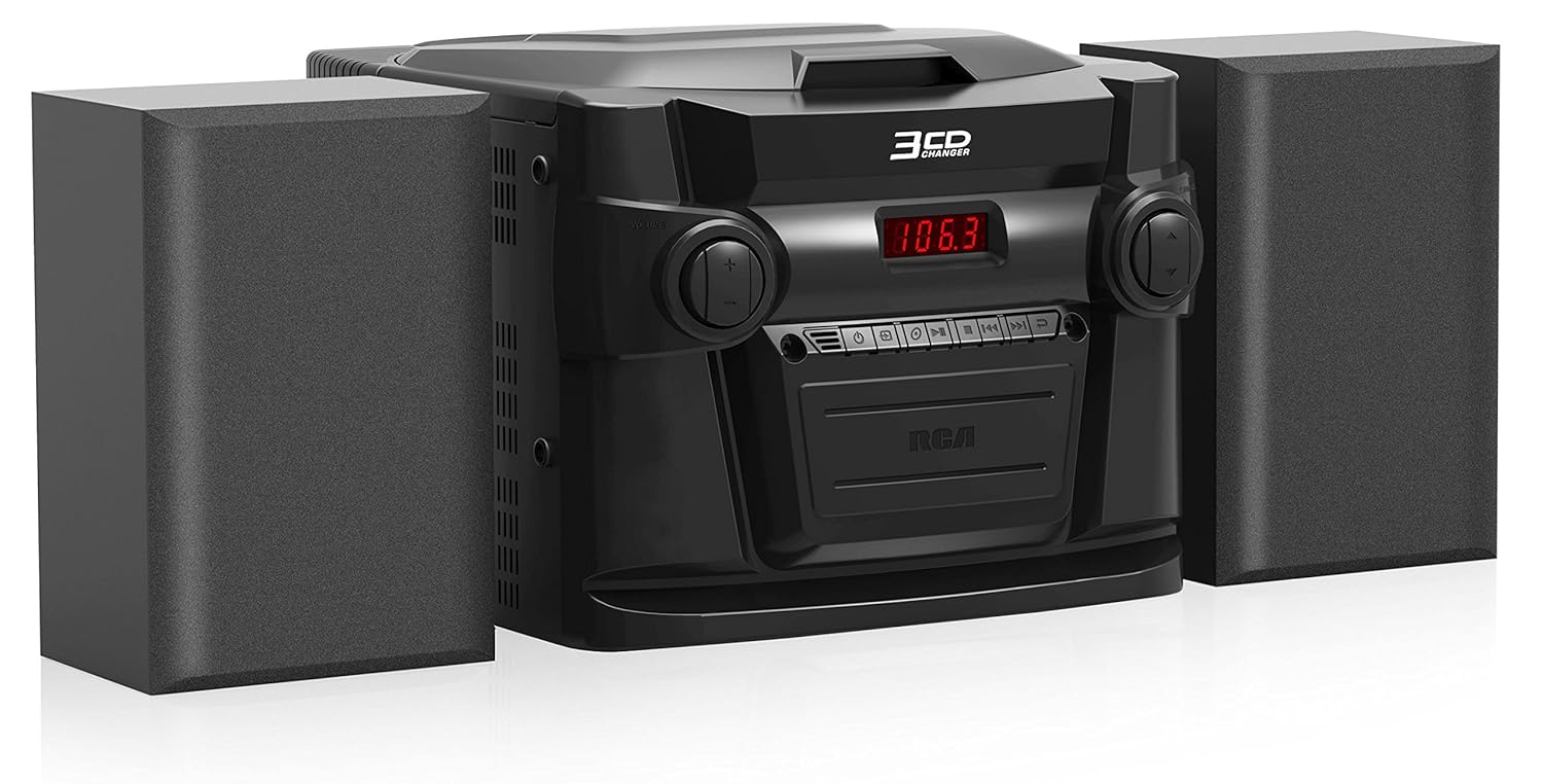 RCA (RS22363) 3Disc CD Stereo Audio System Digital AM/FM Tuner