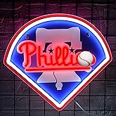 Baseball Neon Sign for Wall Decor Baseball Neon Light for Man Cave Dimmable Team Led Light Up Sign for Bedroom Bar Dorm Party Birthday Gifts for Sport Fans 5V USB Powered Size13.3 * 12.2IN(ZYLD271)