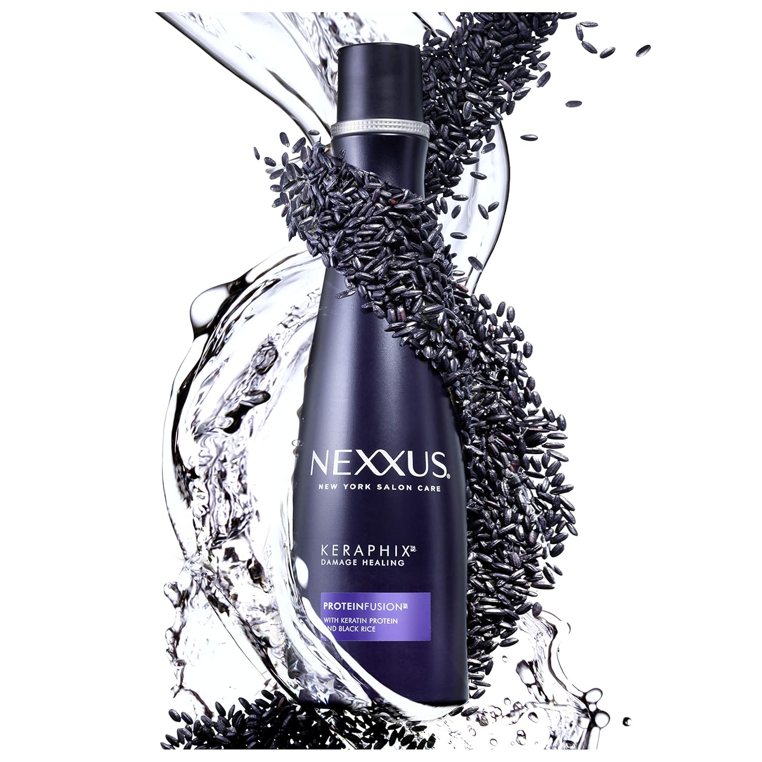 Nexxus Keraphix Shampoo for Damaged Hair With ProteinFusion Keratin Protein, Black Rice, Silicone-Free 33.8 oz : Beauty