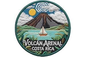 Costa Rica Arenal Volcano Patch Embroidered Iron-ON/Sew-on Badge (3 Inch) Travel Souvenir Emblem Gift Patches