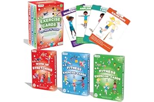 Kids Exercise Cards - 113+ Fun PE Flash Cards for Kids & Teens, Workout Activities for Beginners at Home, School, and Family 