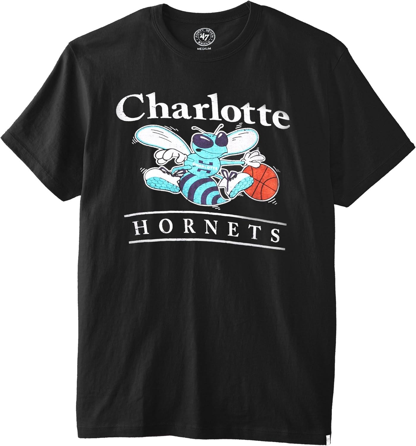 NBA Charlotte Flanker Tee, Small, Jet Black