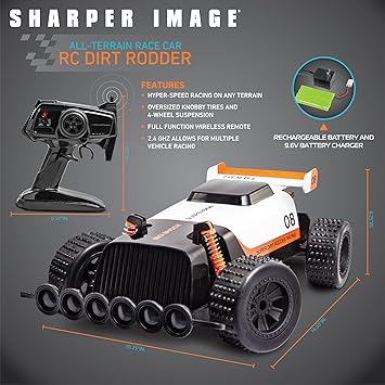sharper image all terrain race car rc dirt rodder