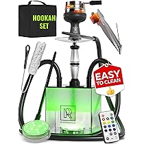 Amazon.com: Black Hookah Set with Everything – Hookah Set 2