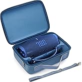 ZUJFPL Hard Case for JBL Charge 6/5/4 Bluetooth Speaker – Waterproof Travel Case with Adjustable Shoulder Strap, Durable Protection for On-the-Go Use(Purple) (blue)