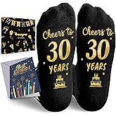 HAPPYPOP Birthday Gifts for Women Men - 30 40 50 60 70 Year Old Birthday Socks Gifts
