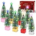 Mini Christmas Tree with Lights, 8 Pack Tabletop Christmas Tree with Lights for Indoor Christmas Decorations Holiday Party Ornagment, Christmas Centerpieces for Tables (8)
