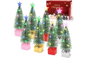 BEFANS Mini Christmas Tree with Lights, 8 Pack Tabletop Christmas Tree with Lights for Indoor Christmas Decorations Holiday Party Ornagment, Christmas Centerpieces for Tables (8)