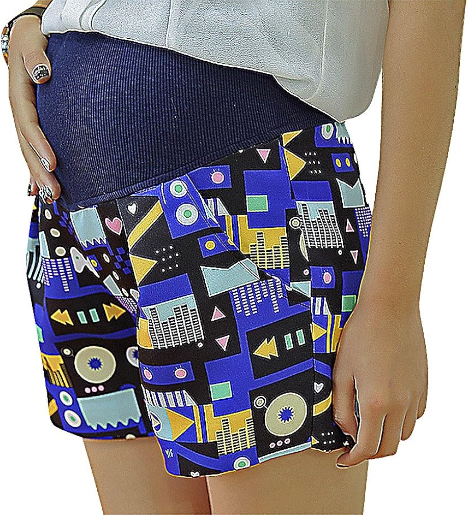 elastic waist maternity shorts