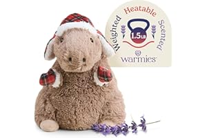 warmies Microwavable & Weighted Stuffed Animals, Holiday Capybara - Heated Stuffed Animal Plushie for Warmth & Comfort - Christmas Winter Soft Plush Toys for Children (Boys, Girls, Babies & Toddlers)
