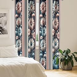Ambesonne Floral Window Curtains Pack of