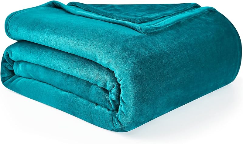 EHEYCIGA Double Size Fleece Blanket 150x200cm Teal Soft Throw for Sofa Bed