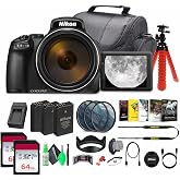 Nikon COOLPIX P1100 Digital Camera (26541) &amp; Photo Software Bundle | For Photography &amp; Video | 2 x EN-EL20 + 2x 64GB Memory Cards + Camera Bag + Filter Kit + Charger + More