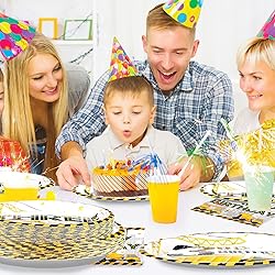 96 Pcs Construction 3rd Birthday Party Supplies