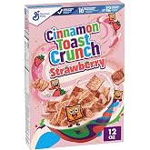 Cinnamon Toast Crunch Strawberry Breakfast Cereal, 12 oz | Tangy-Sweet Strawberry &amp; Cinnadust, 16g Whole Grain, Good Source of Calcium, ~8 Servings